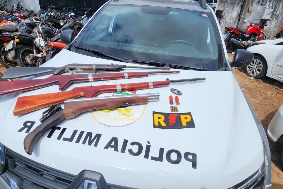 Fábrica de armas artesanais localizada pela PM na zona norte de Natal