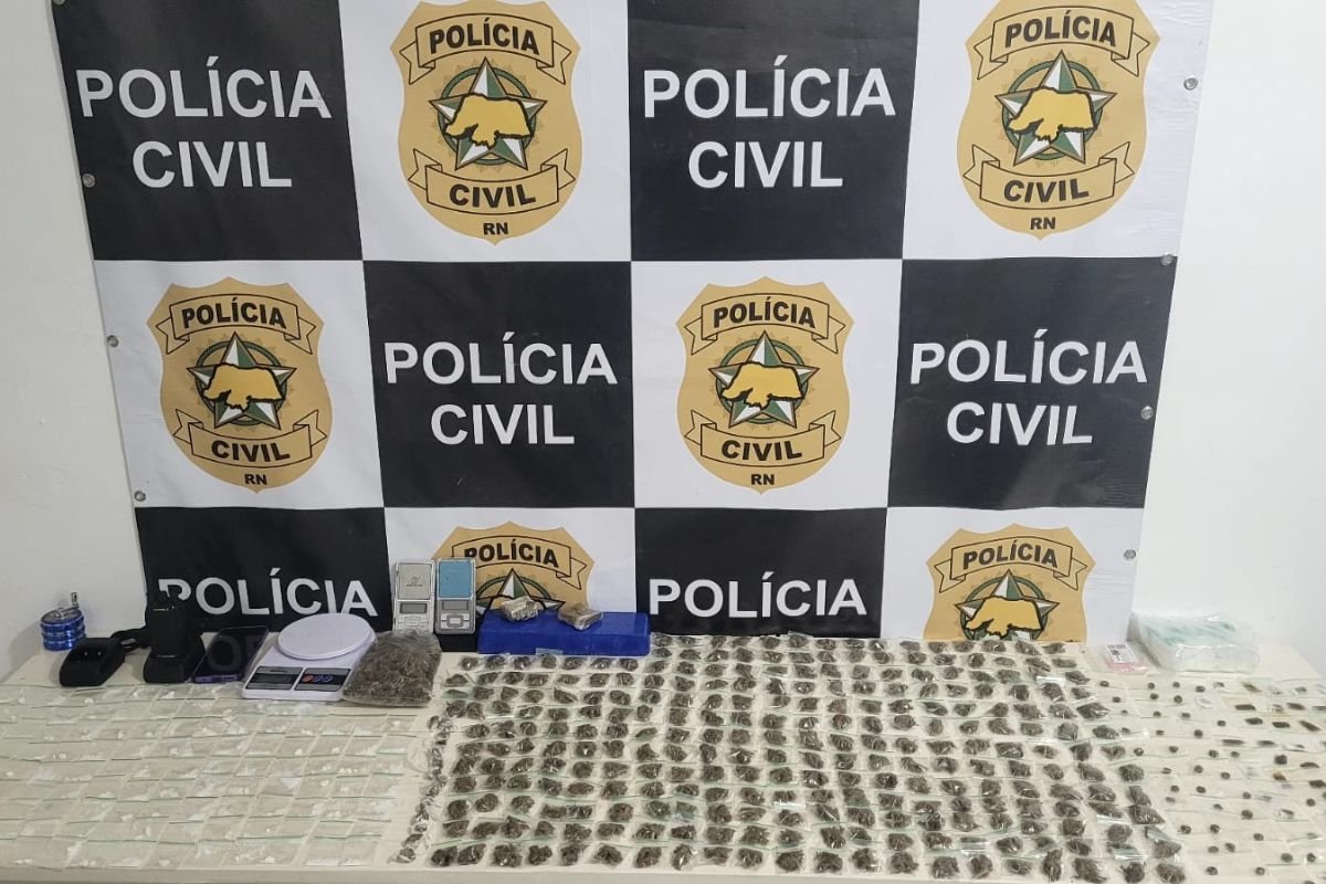 Foram apreendidos: 282 porções de maconha