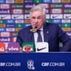 Técnico Carlo Ancelotti divulga lista da seleção brasileira para as Eliminatórias da Copa do Mundo 2026 contra Chile e Bolívia.