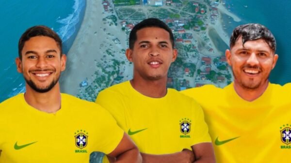 Três atletas de Galinhos são convocados para a Seleção Brasileira de Beach Soccer e vão disputar amistosos internacionais na Guatemala em setembro.
