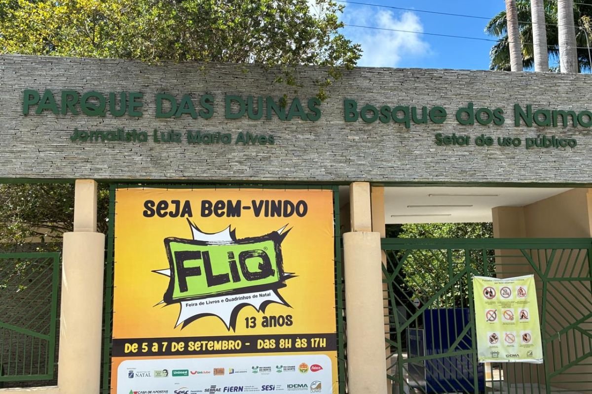 13ª FLiQ acontece no Parque das Dunas com mais de 60h de atividades culturais gratuitas, incluindo concursos, lançamentos e oficinas de quadrinhos.