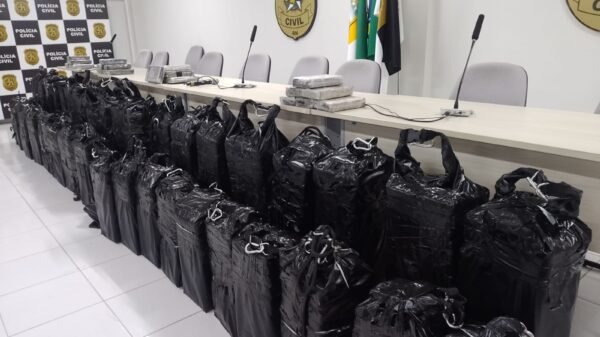 Três pessoas são presas preventivamente após operação que retirou 1,2 tonelada de cocaína do RN, avaliada em R$ 150 milhões.