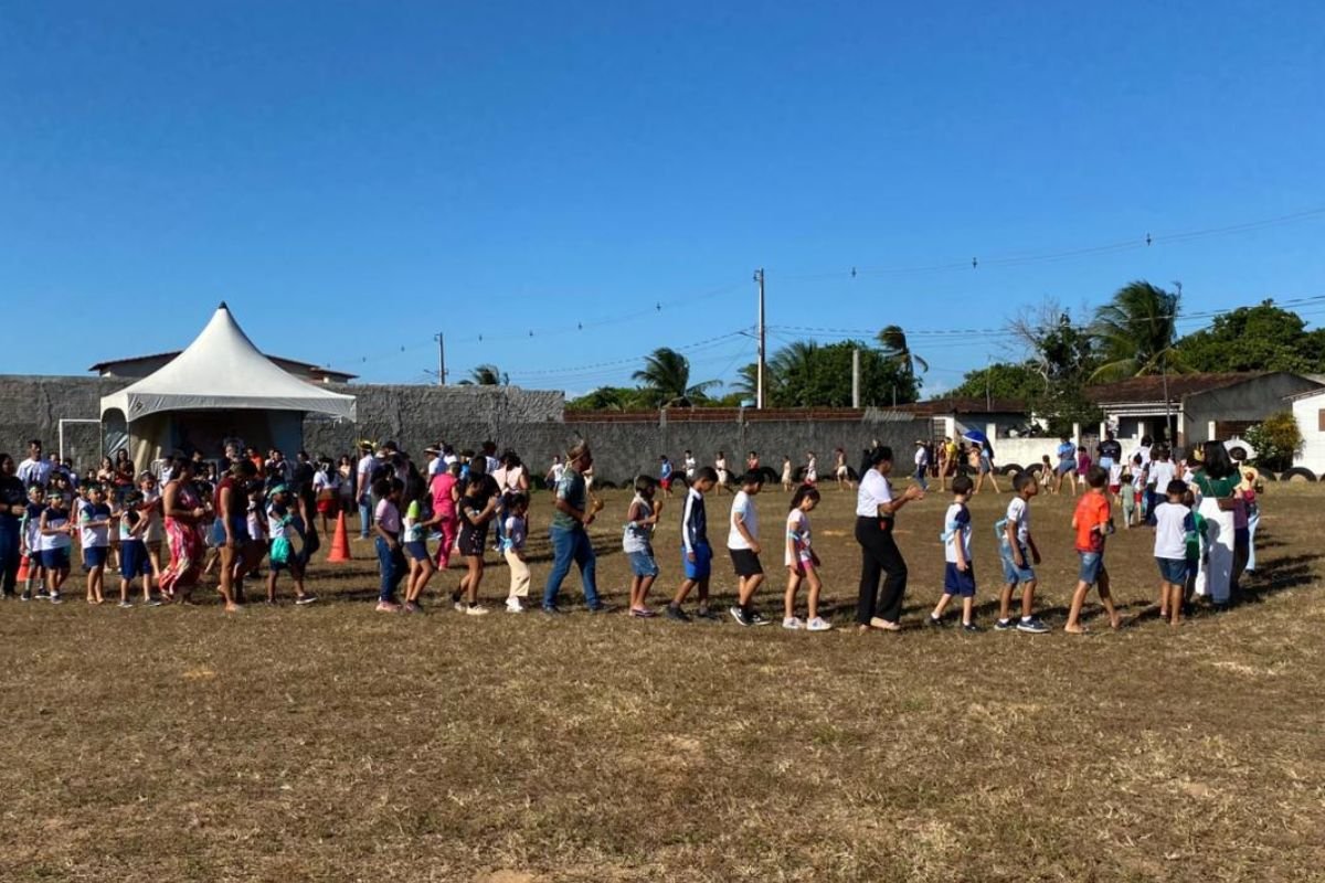 Primeira edição dos Jogos Escolares Indígenas reúne alunos de São Gonçalo e Macaíba com provas tradicionais que valorizam a cultura dos povos Tapuia Tarairiú.