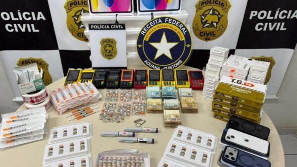 Receita Federal e Polícia Civil desarticularam em Natal um laboratório clandestino que produzia canetas emagrecedoras com substâncias ilegais.