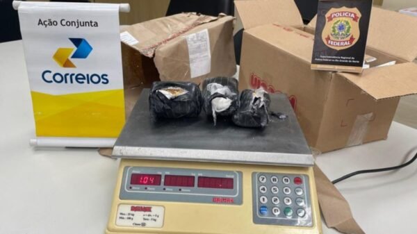 Polícia Federal apreende cerca de 1 kg de cocaína em encomenda nos Correios da Zona Oeste de Natal, enviada de Guarulhos com destino a Pau dos Ferros.