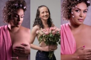 Ensaio fotográfico temático com mulheres que já passaram pelo câncerde mama.