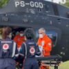 O helicóptero Potiguar 02 é equipado com UTI Aérea, garantindo segurança e suporte médico durante todo o trajeto.