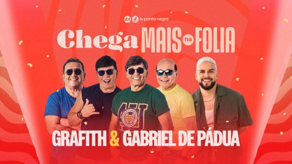 Banda Grafith e Gabriel de Pádua são atrações do Chega Mais na Folia desta sexta.