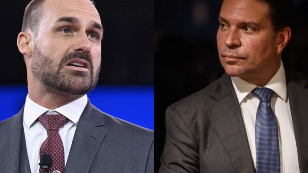 Câmara dos Deputados cancela passaportes diplomáticos de Eduardo Bolsonaro e Alexandre Ramagem após cassação dos mandatos.