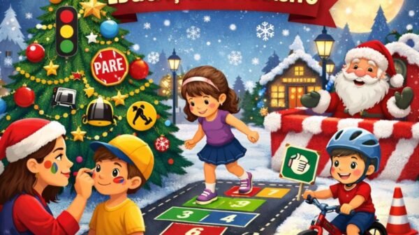 STTU realiza Natal Encantado da Educação de Trânsito neste sábado, em Ponta Negra, com ações lúdicas e educativas voltadas para crianças.