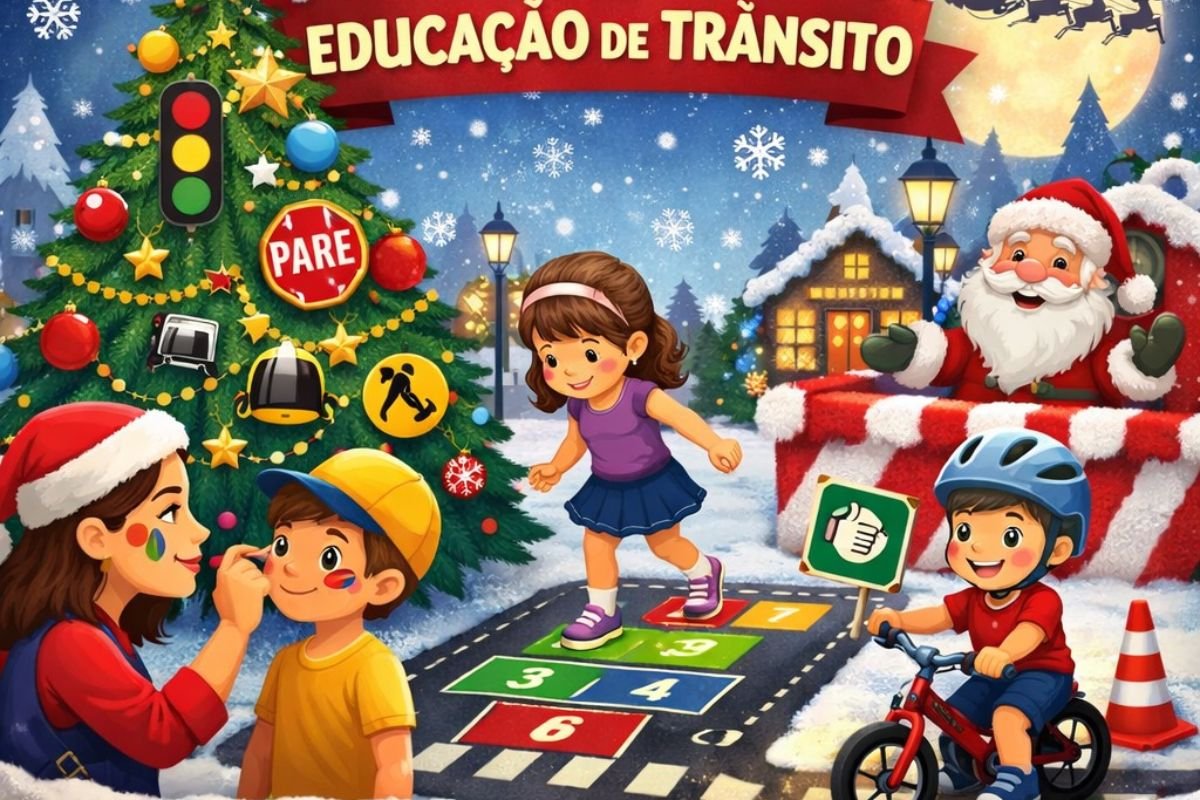 STTU realiza Natal Encantado da Educação de Trânsito neste sábado, em Ponta Negra, com ações lúdicas e educativas voltadas para crianças.