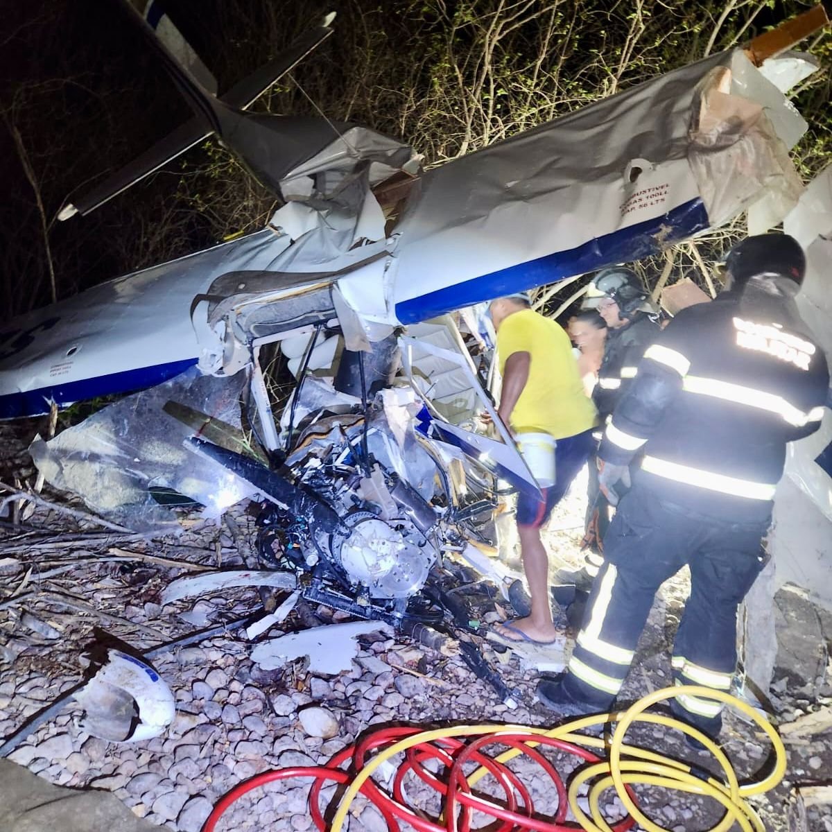 Avião caiu na cidade de Pau dos Ferros,