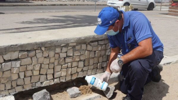 SMS inicia ação de desratização e controle de roedores na orla de Natal, começando pela Praia de Ponta Negra.