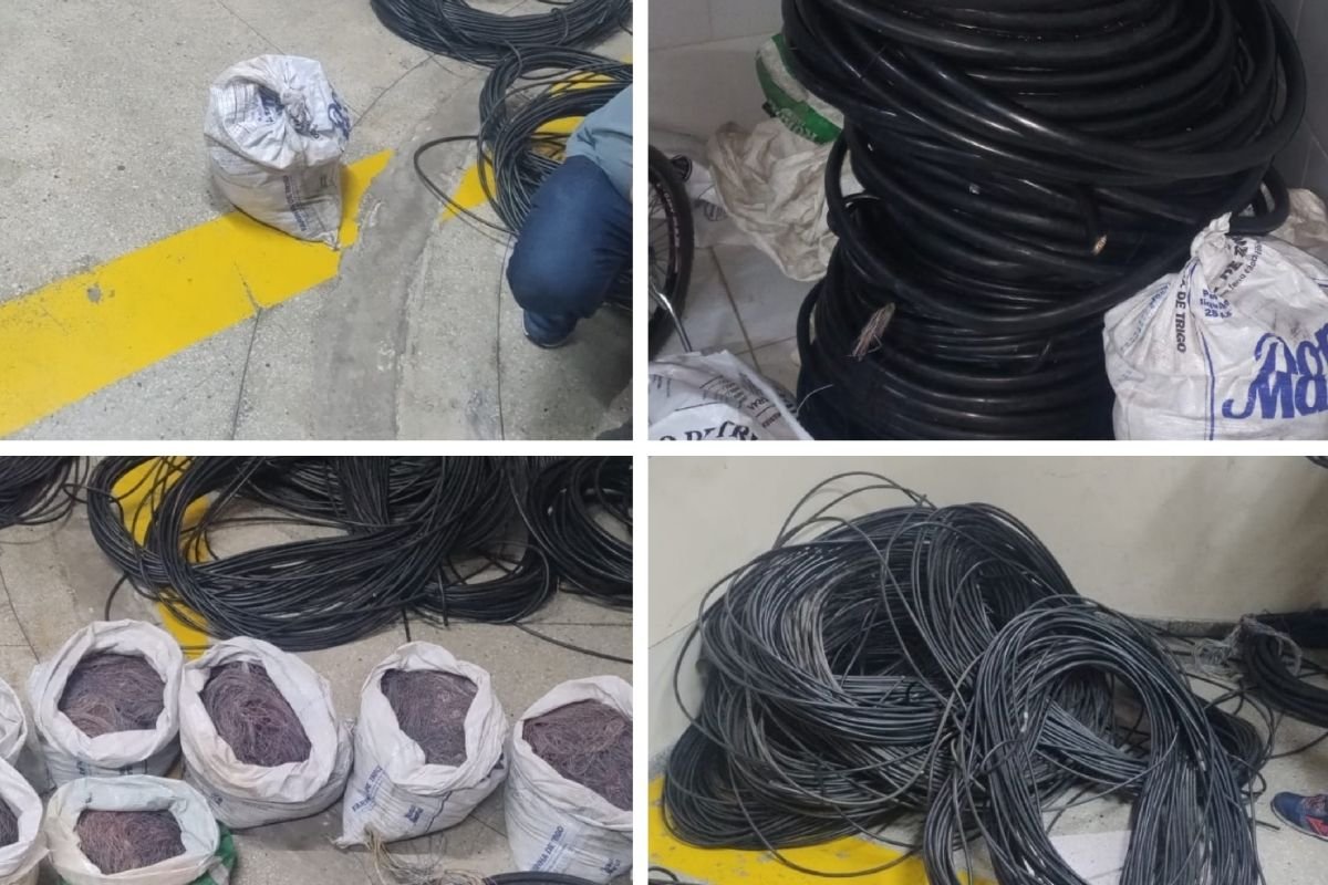 A Polícia Militar apreendeu cerca de uma tonelada de fios de cobre furtados em Ceará-Mirim. Material estava em uma casa e parte pertence a empresas de telecom.