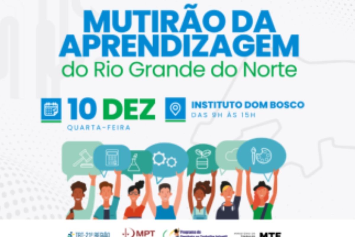 Mutirão de Aprendizagem RN conecta jovens a vagas, oficinas e processos seletivos em Natal nesta quarta-feira (10). Veja como participar.