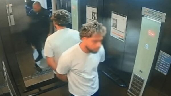 Eric Christian Hernandez virou réu após agredir a namorada em elevador de prédio em Botafogo, RJ. Passaporte segue retido até conclusão da instrução.