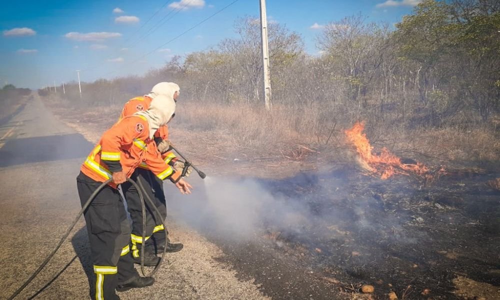 CBMRN registra aumento nas ocorrências de incêndio em vegetação na região de Mossoró