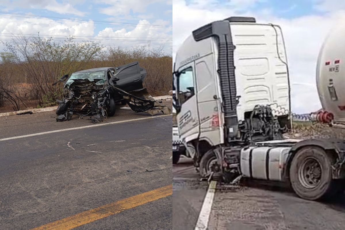 Colisão entre carreta e carro interdita a BR-304 em Angicos; três pessoas ficaram feridas e veículos grandes devem desviar por Afonso Bezerra.