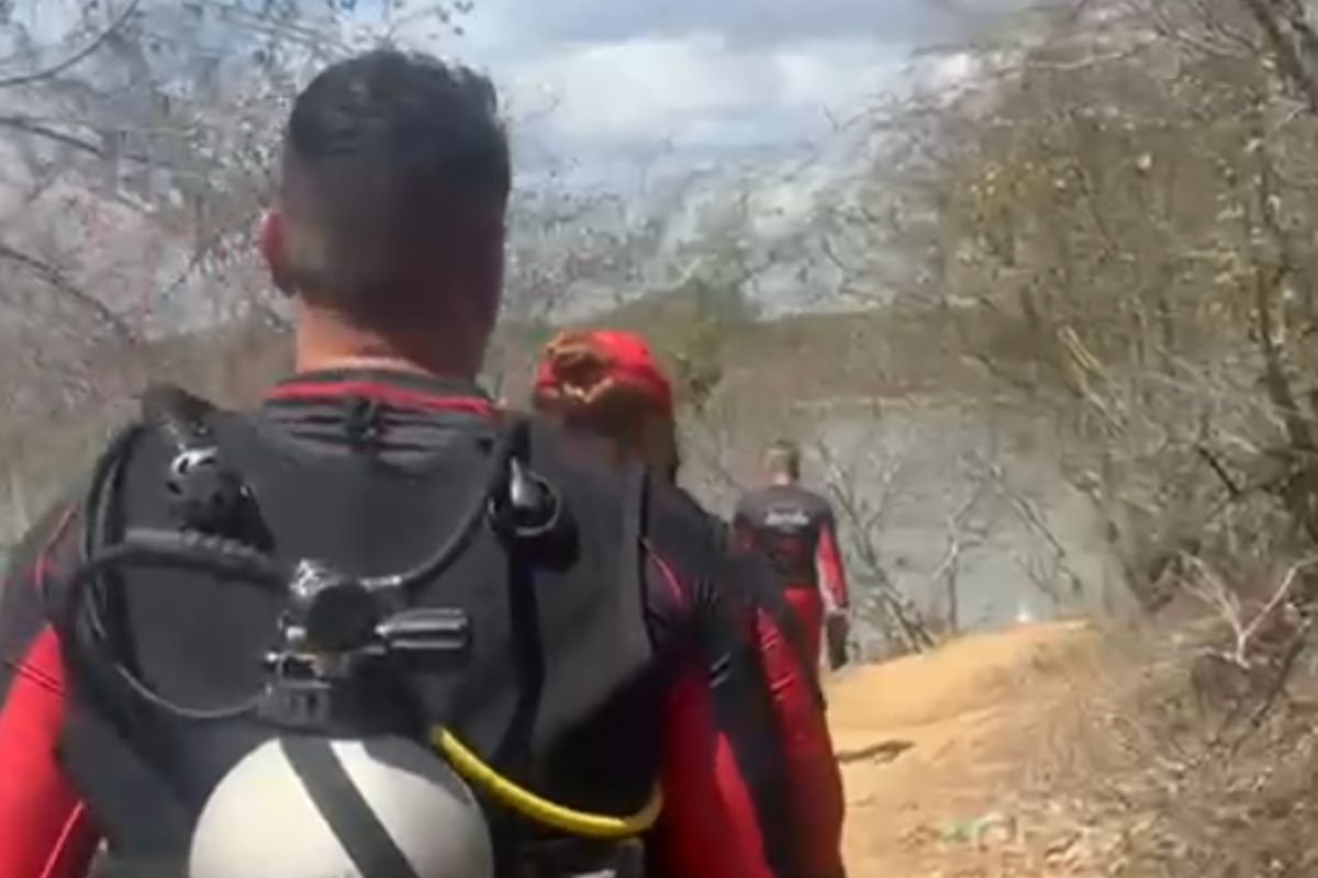 CBMRN localiza corpo de jovem de 25 anos que se afogou na barragem de São Paulo do Potengi. Buscas duraram cerca de 40 minutos.