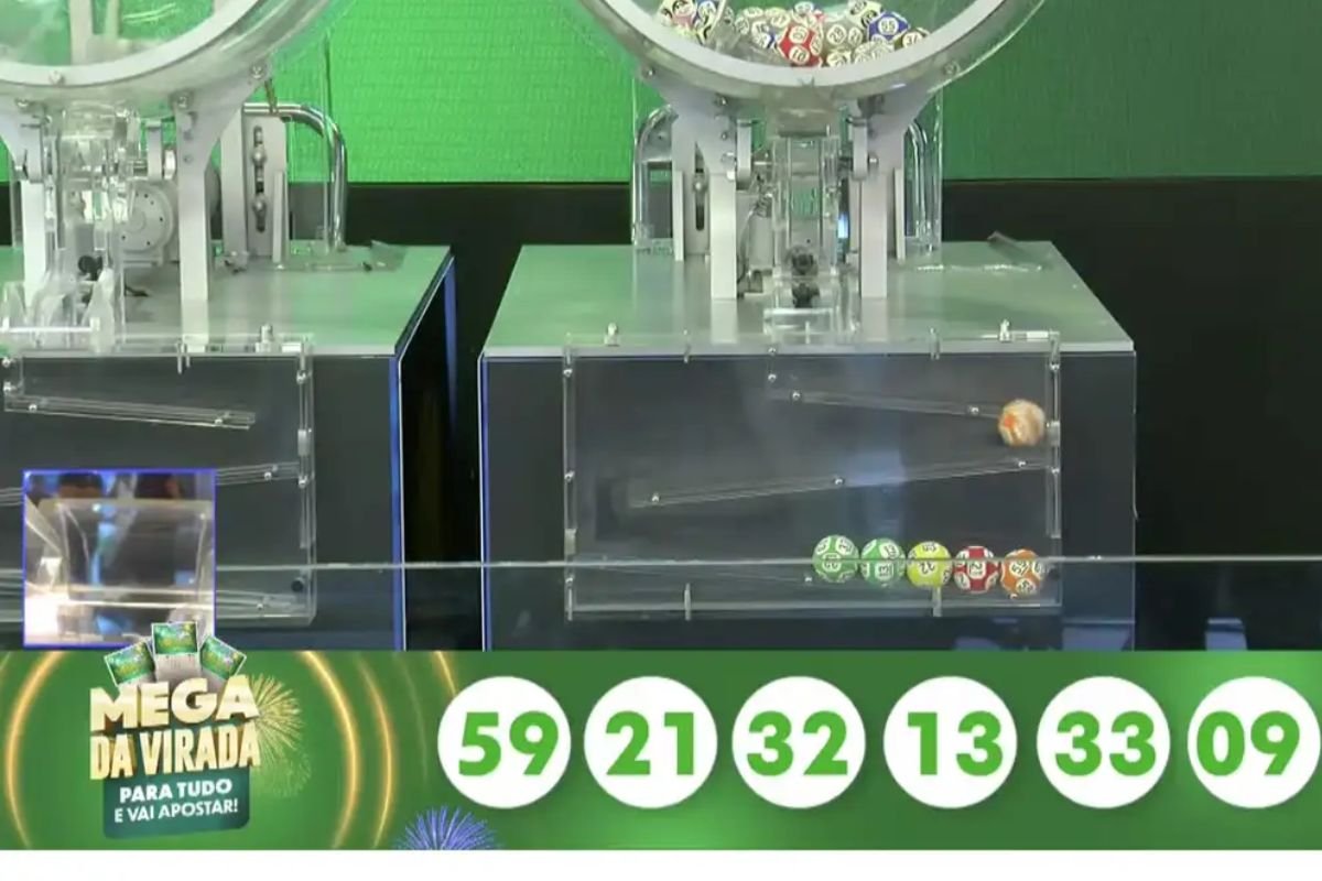 Seis apostas vão dividir o prêmio recorde da Mega da Virada 2025, no valor de R$ 1,09 bilhão. Cada vencedor receberá R$ 181,8 milhões.