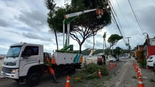 Neoenergia Cosern realiza manutenção preventiva na rede elétrica das praias de Natal para reforçar o fornecimento de energia até o Carnaval.