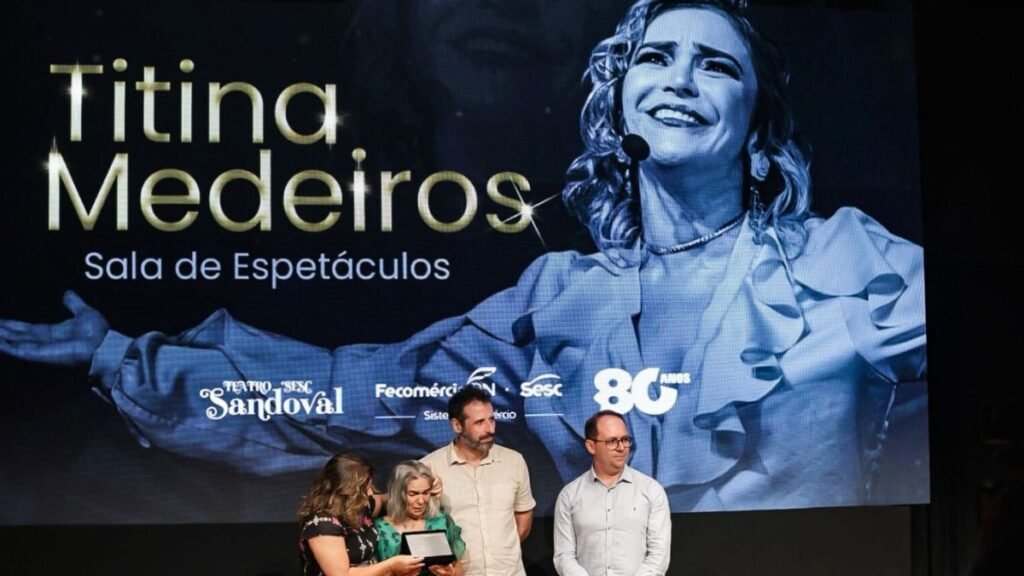 Sesc RN homenageia atriz Titina Medeiros no Teatro Sandoval Wanderley com documentário, espetáculo e programação gratuita.
