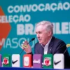 Carlo Ancelotti durante convocação pela Seleção Brasileira