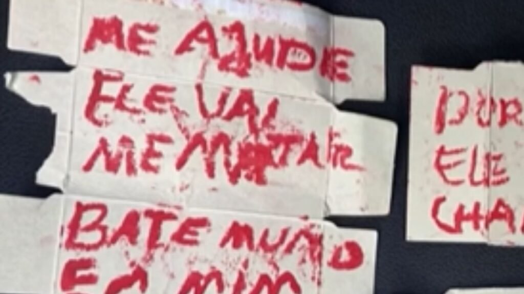 Bilhetes com pedidos de socorro ajudaram a salvar mulher mantida em cárcere em Natal. Suspeito foi preso após tentar fugir.