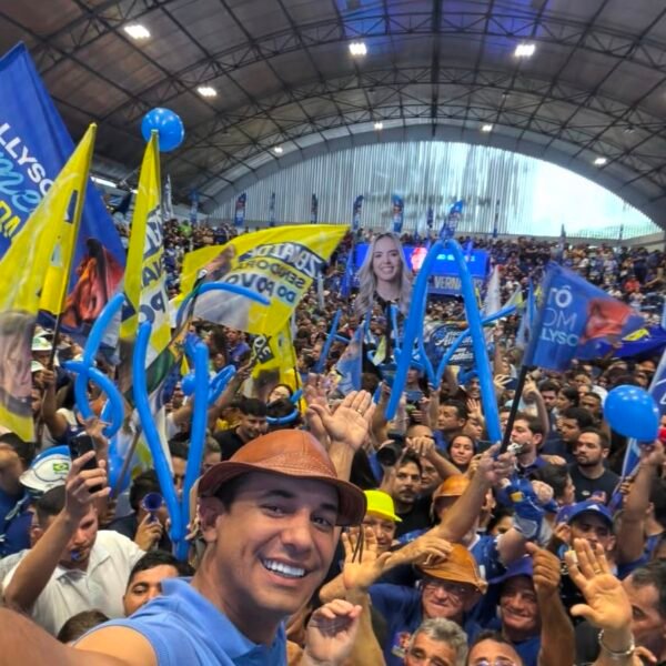 Allyson Bezerra durante convenção partidária no Palácio dos Esportes, em Natal.