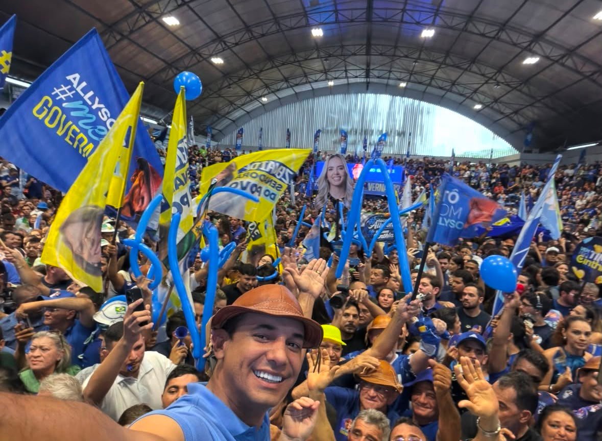 Allyson Bezerra durante convenção partidária no Palácio dos Esportes, em Natal.