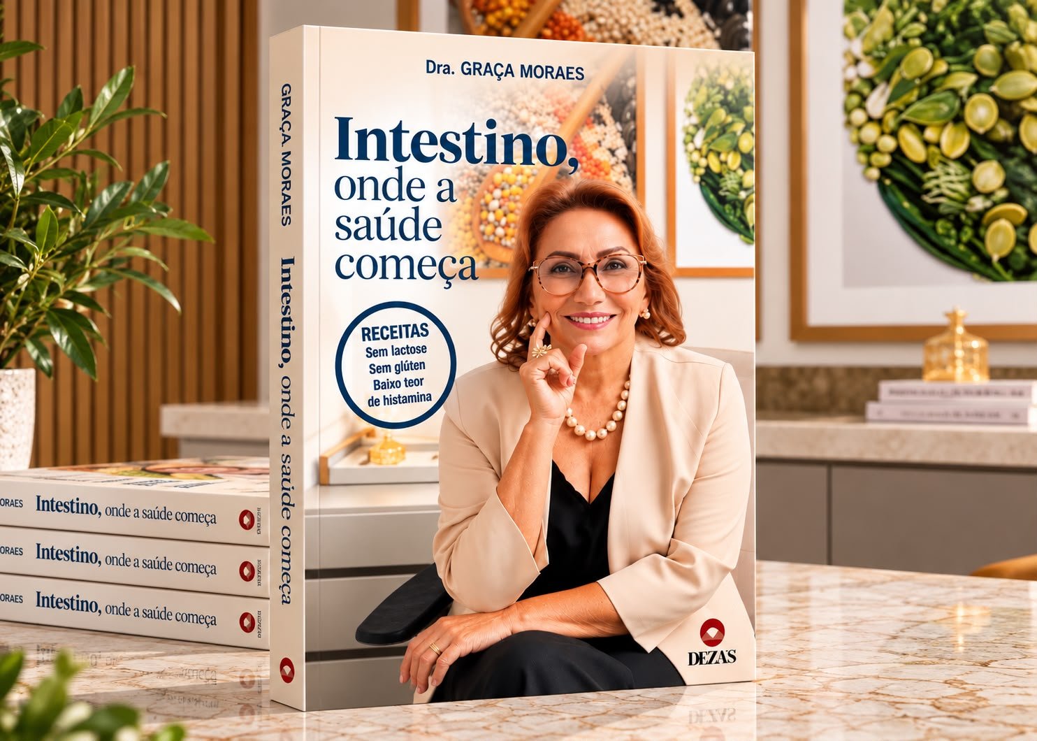 Nutricionista Graça Moraes lança livro sobre saúde intestinal em Natal Legenda: